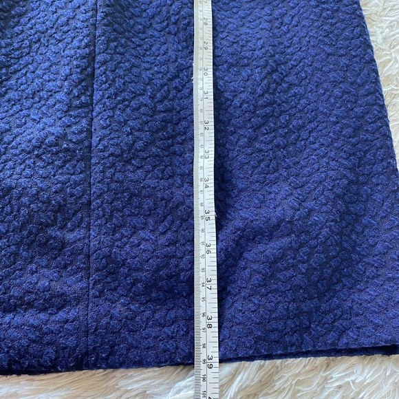 Adrianna Papell  Bodycon Sheath Dress 3/4 Sleeve Jacquard  Blue Size 10  NWT - Picture 8 of 11